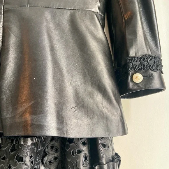 Gucci Cruise 2017 runway black leather dress set . Extremely rare !!!